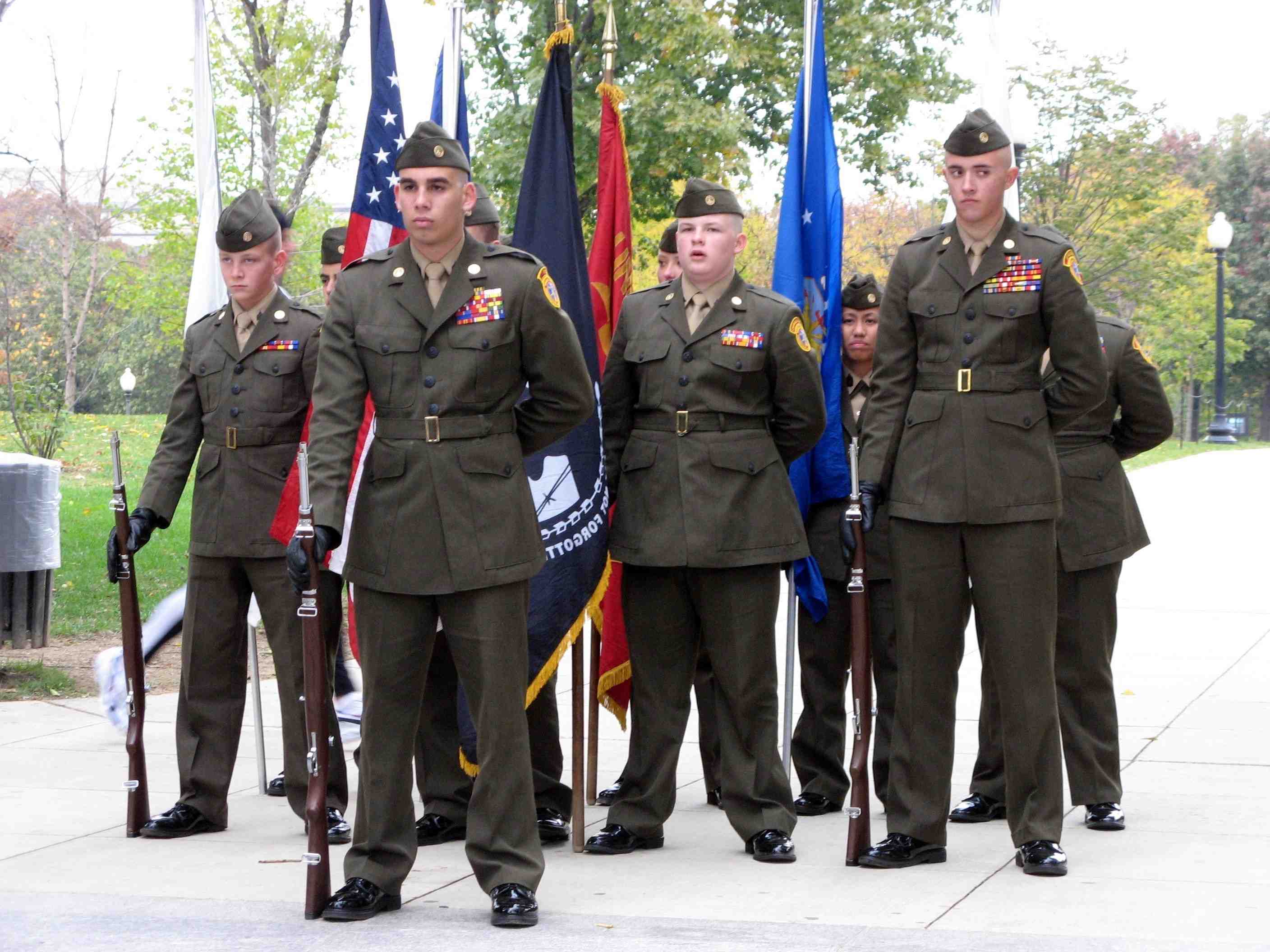 Waving flags and the lesson of Vietnam 3 color guard and flags.jpg