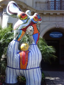 Niki Sculpture Outside Mingei