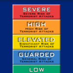 Homeland Security Advisory System color chart- Via Wikipedia