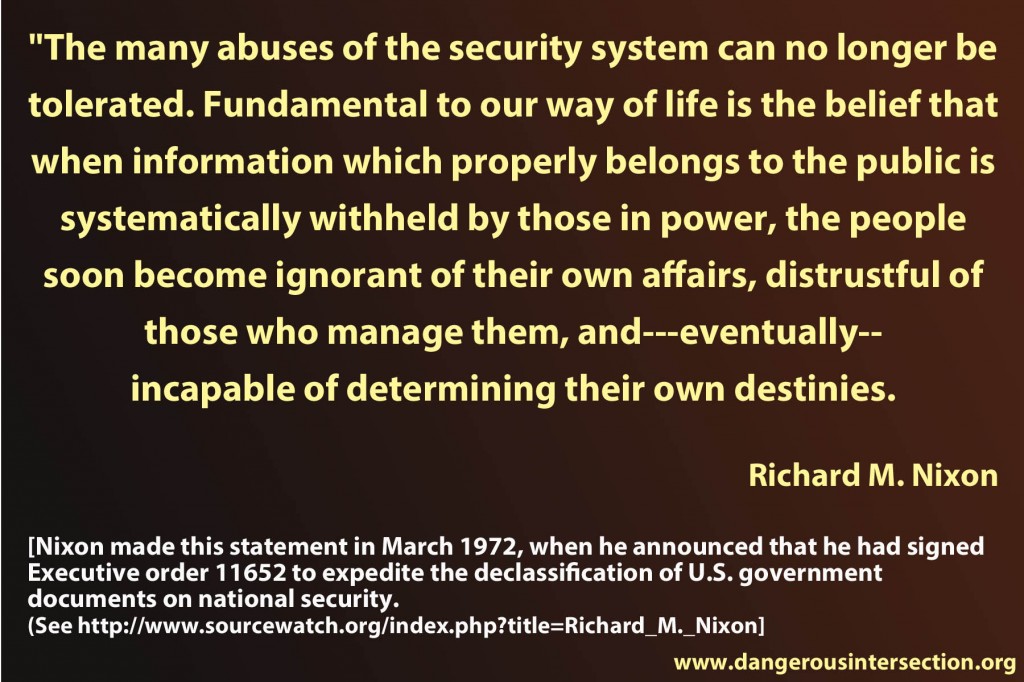 Richard Nixon on freedom of information