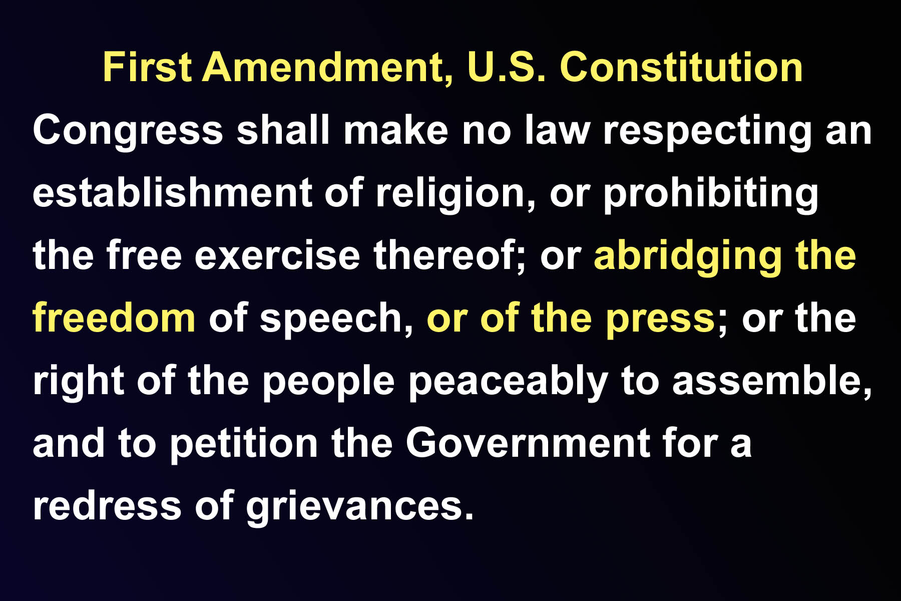 Read more about the article The critical importance of complete freedom of the press (in additional to free speech)