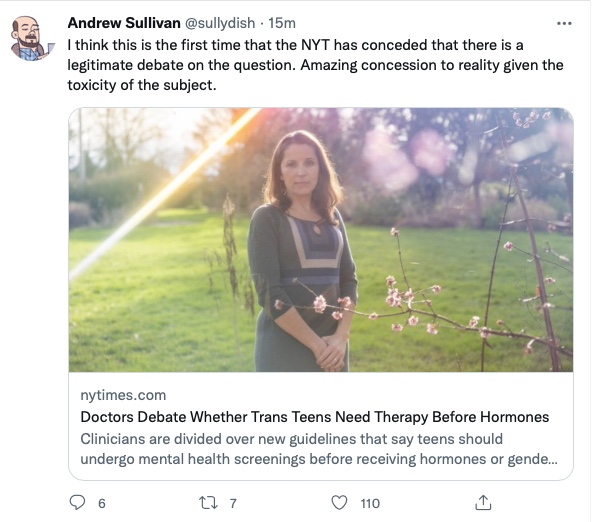 NYT Offers a Real Conversation about Transgender Medical Treatments 1 Screen Shot 2022 01 13 at 12.42.40 PM