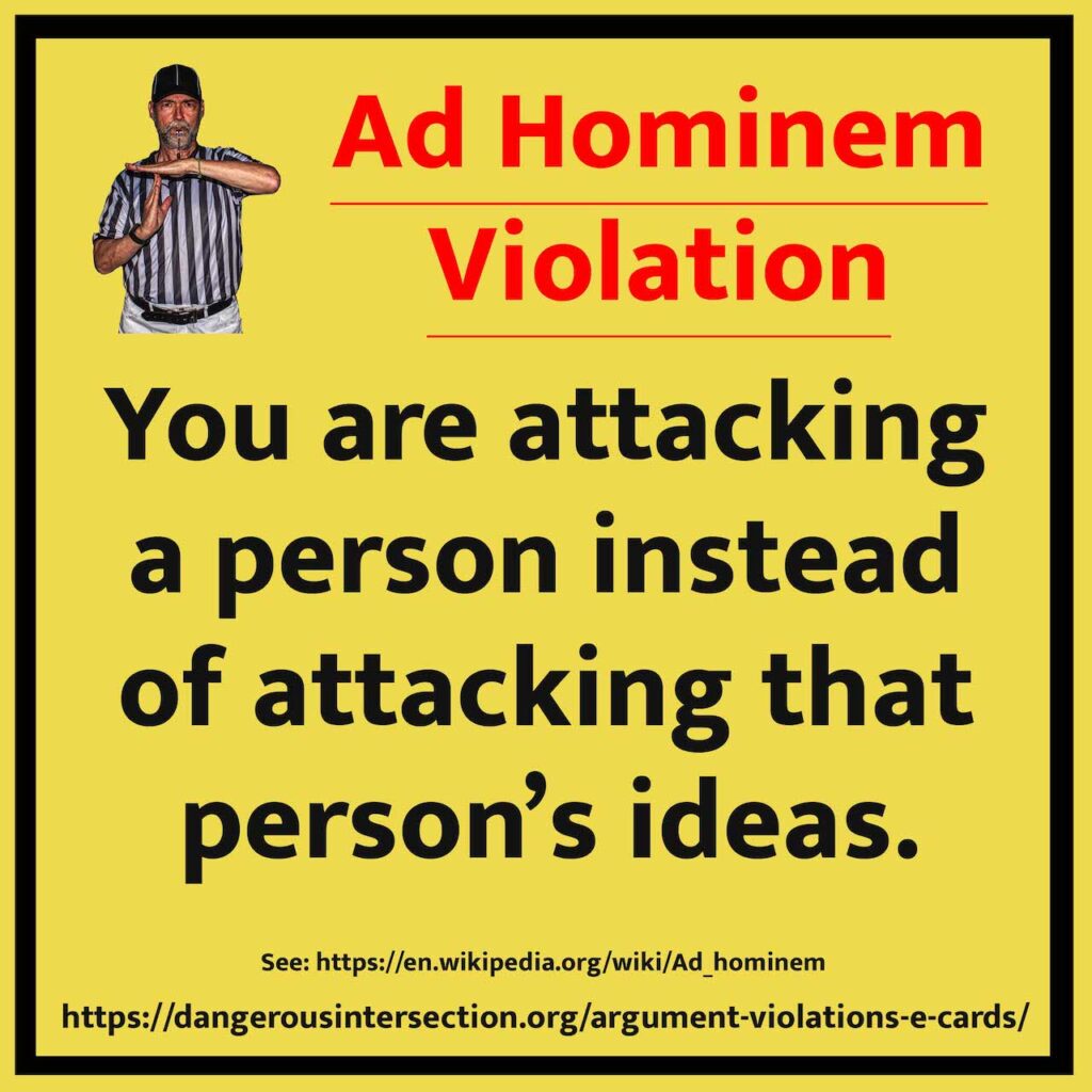 How to Be a Human Animal, Chapter 17: Conversations Worth Having 1 Ad Hominem 1