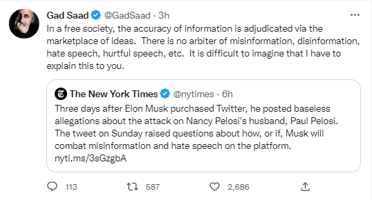 What the NYT Doesn't Want to Understand 1 Gad Saad